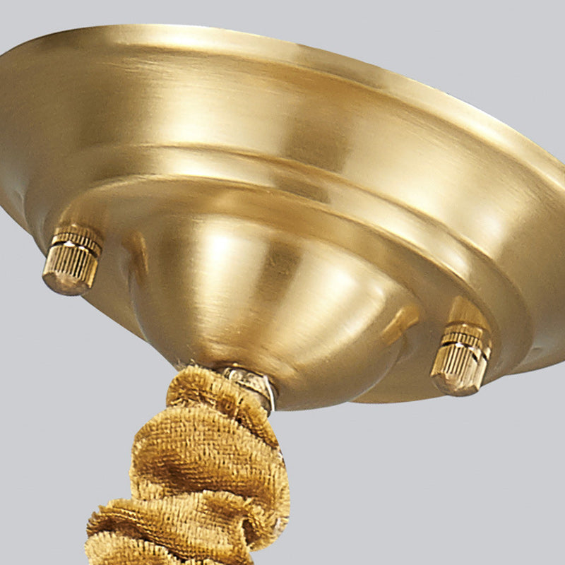 Mid-Century Cylinder Copper 4-Light Waterproof Chandelier