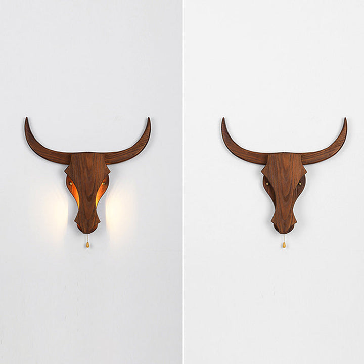 Traditional Solid Wood LED Wall Sconce