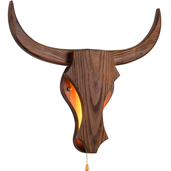 Traditional Solid Wood LED Wall Sconce