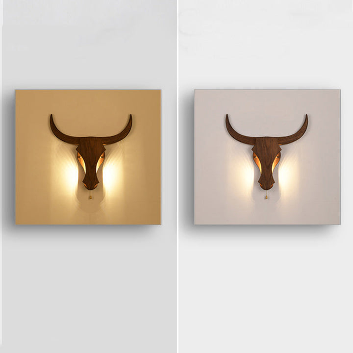Traditional Solid Wood LED Wall Sconce