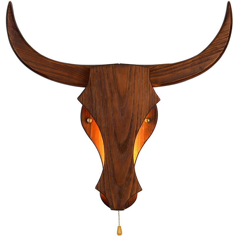 Traditional Solid Wood LED Wall Sconce