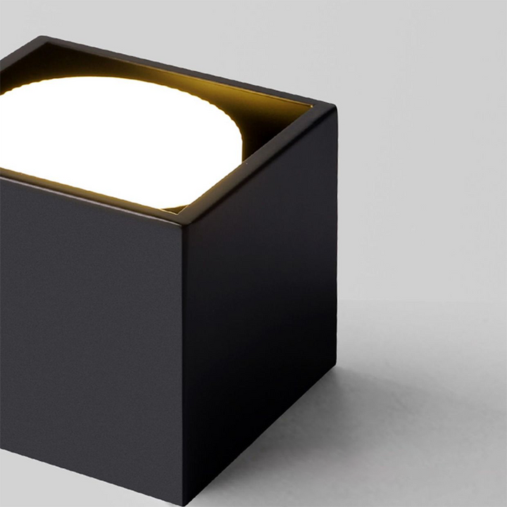 Minimalist Square Iron 4-Light Flush Mount Ceiling Light