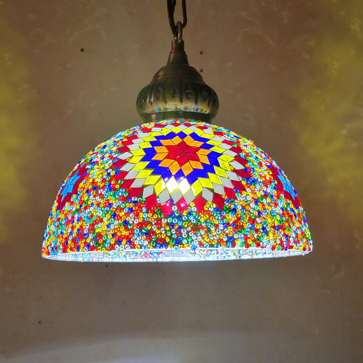 Contemporary Dome Glass Pendant Light