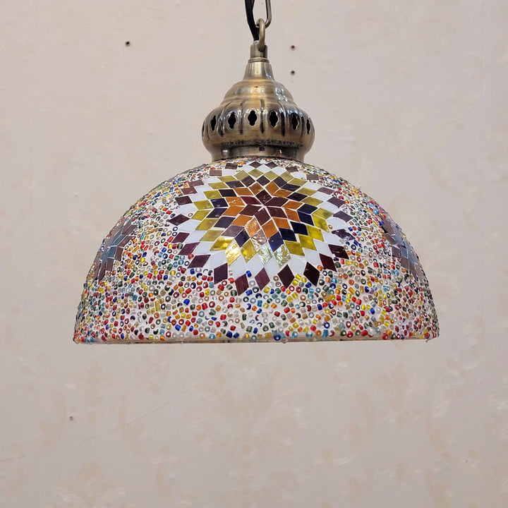Contemporary Dome Glass Pendant Light