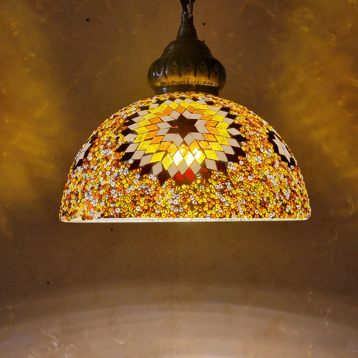 Contemporary Dome Glass Pendant Light