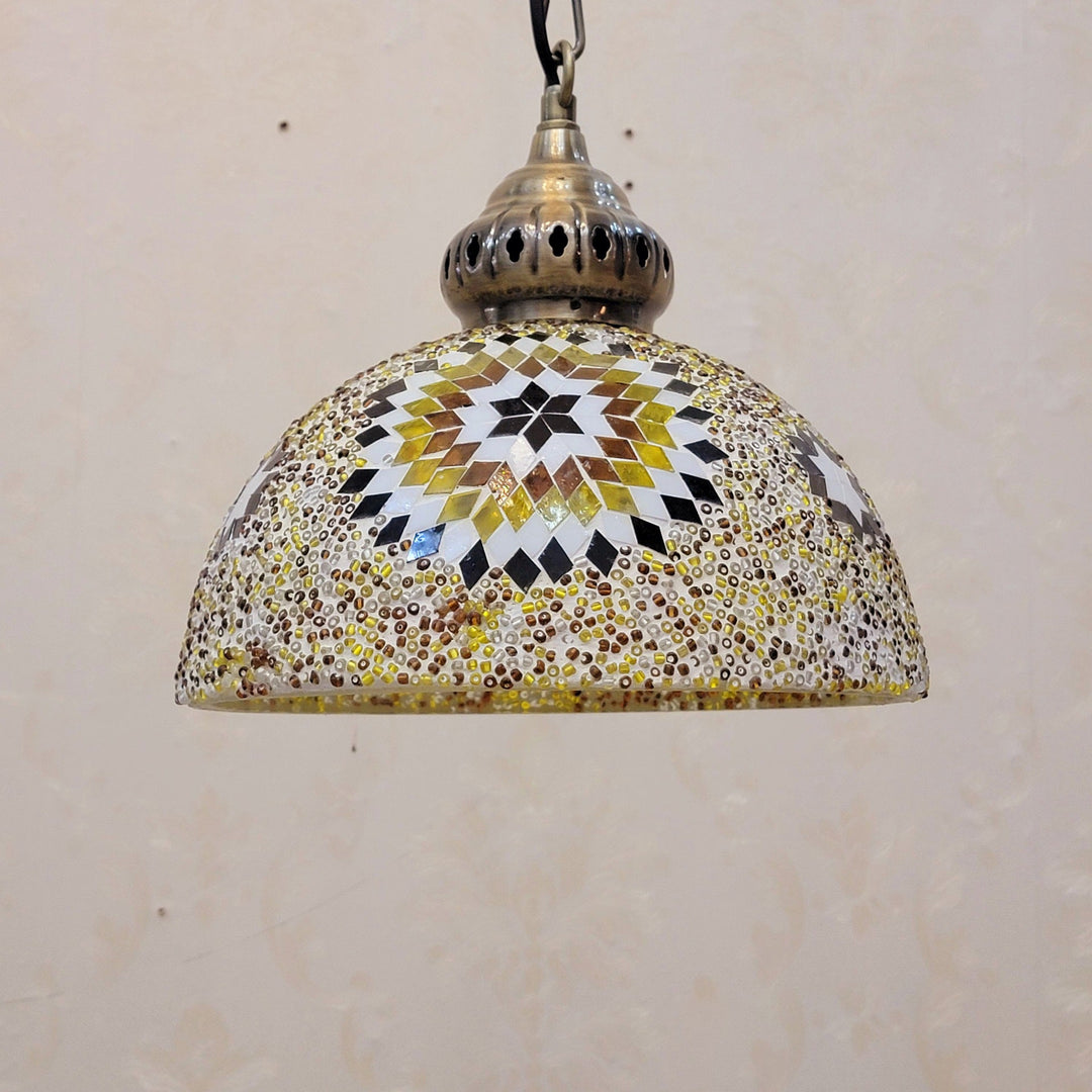 Contemporary Dome Glass Pendant Light