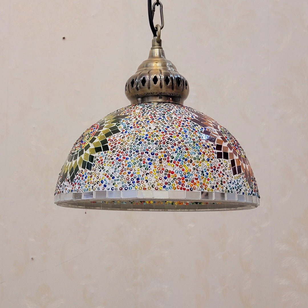 Contemporary Dome Glass Pendant Light