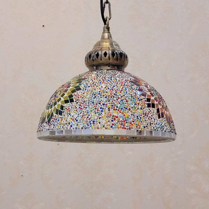 Contemporary Dome Glass Pendant Light