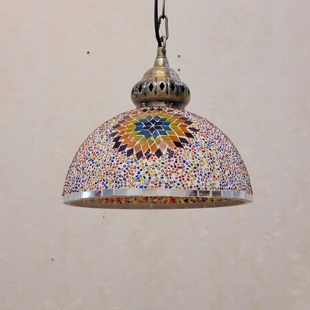 Contemporary Dome Glass Pendant Light