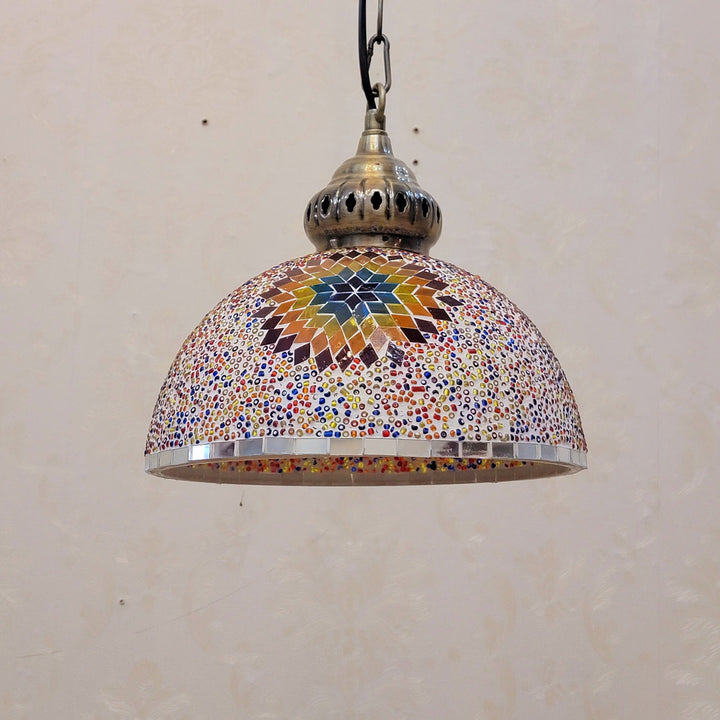 Contemporary Dome Glass Pendant Light