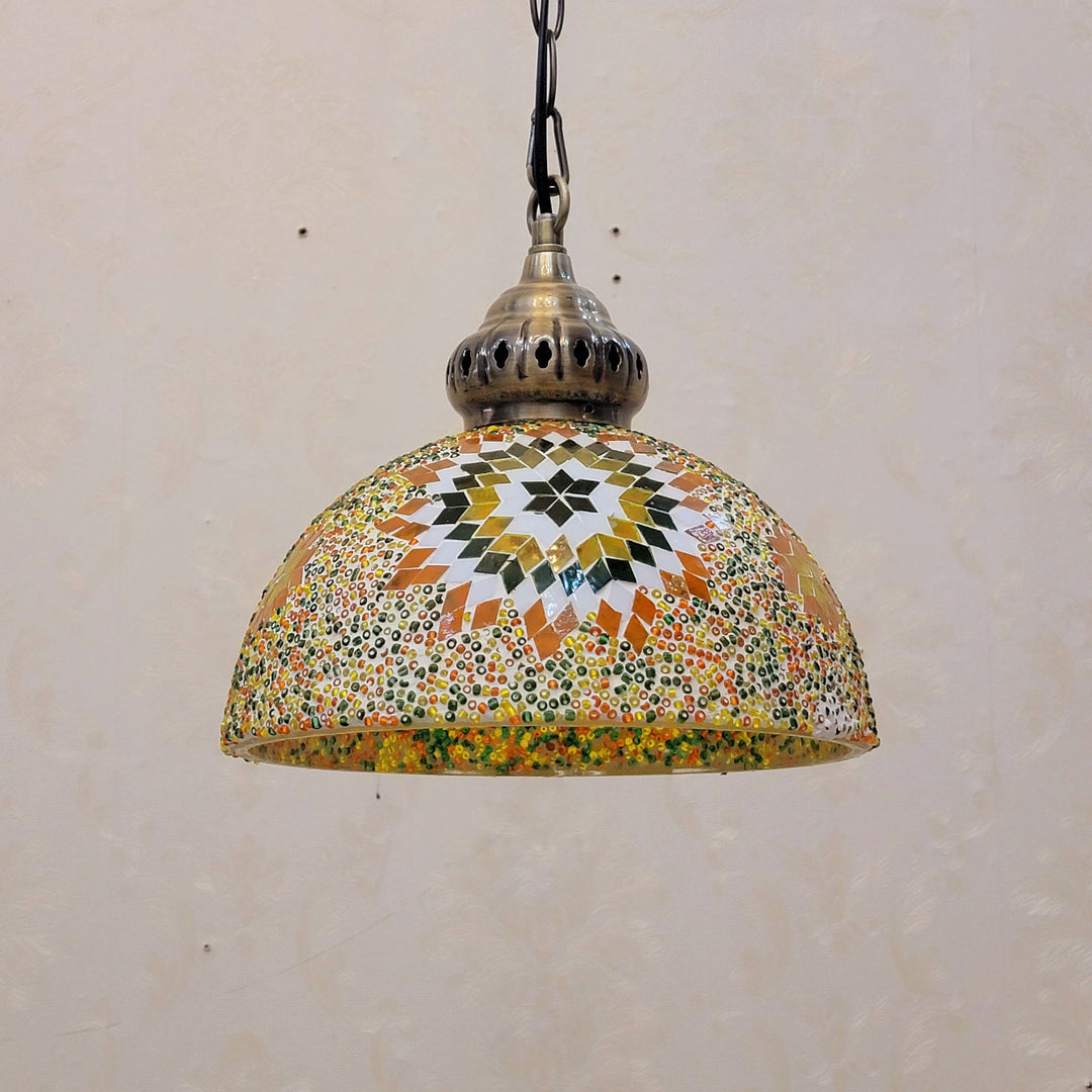 Contemporary Dome Glass Pendant Light