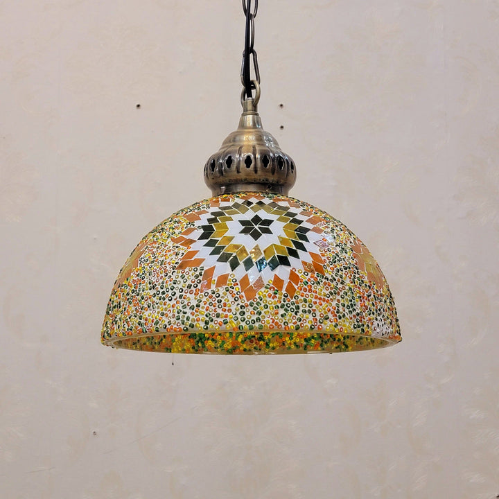 Contemporary Dome Glass Pendant Light