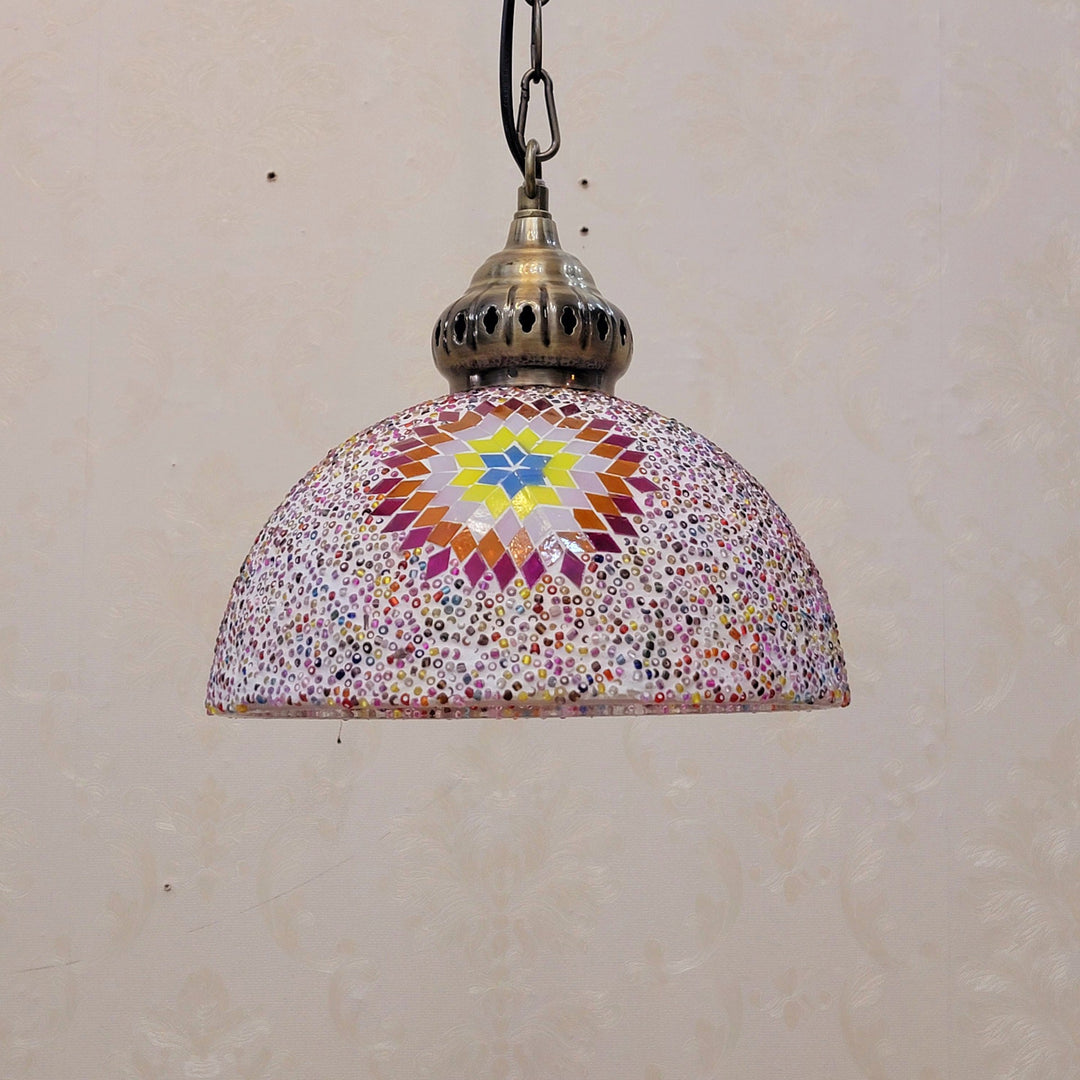 Contemporary Dome Glass Pendant Light