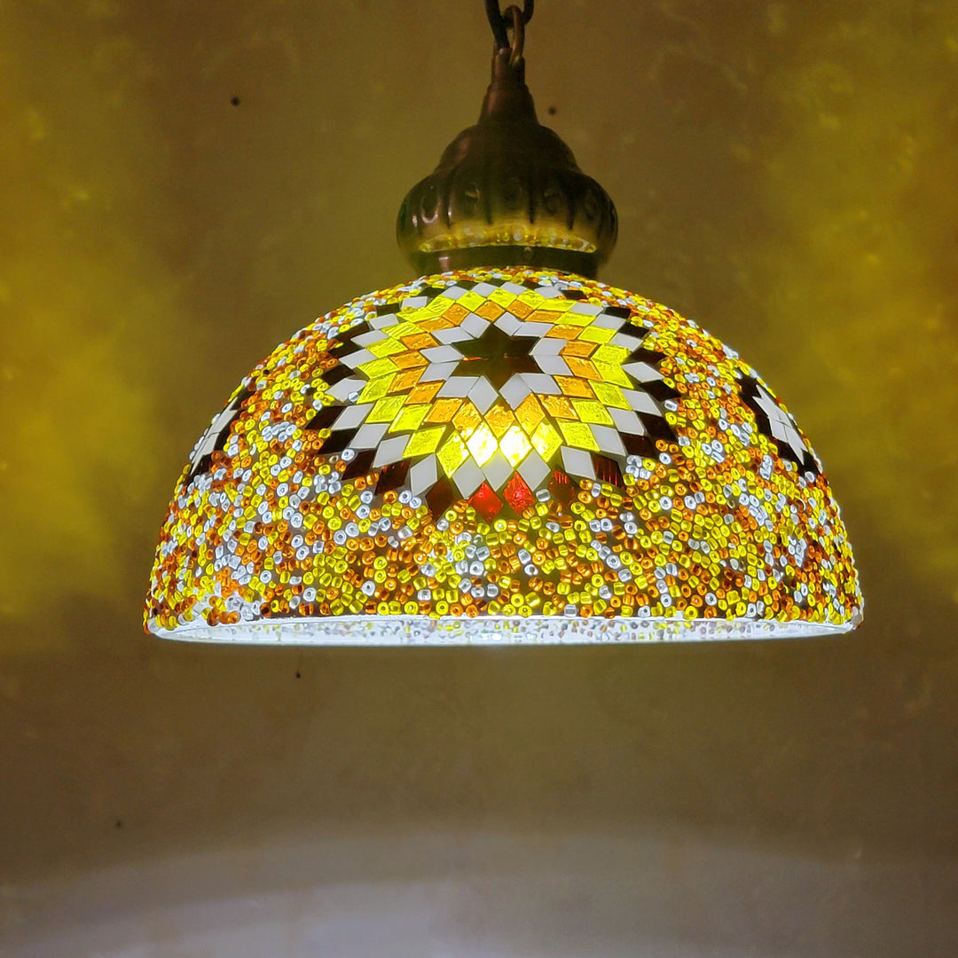 Contemporary Dome Glass Pendant Light