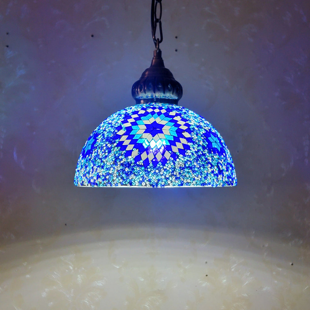 Contemporary Dome Glass Pendant Light