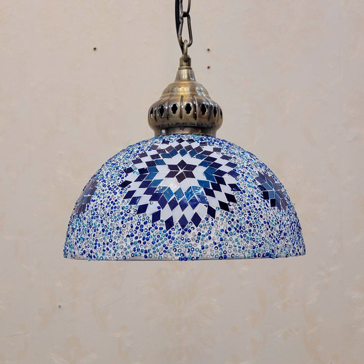 Contemporary Dome Glass Pendant Light