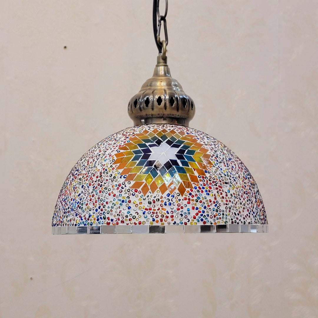 Contemporary Dome Glass Pendant Light
