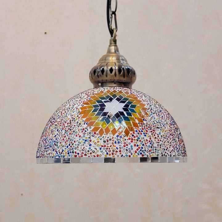 Contemporary Dome Glass Pendant Light