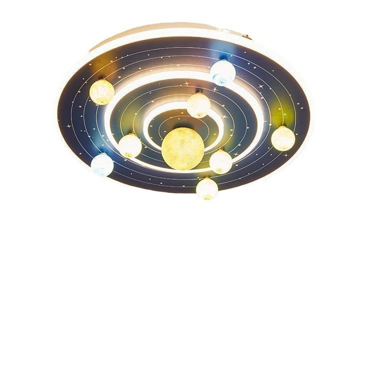 Contemporary Round Iron LED Flush Mount Ceiling Light