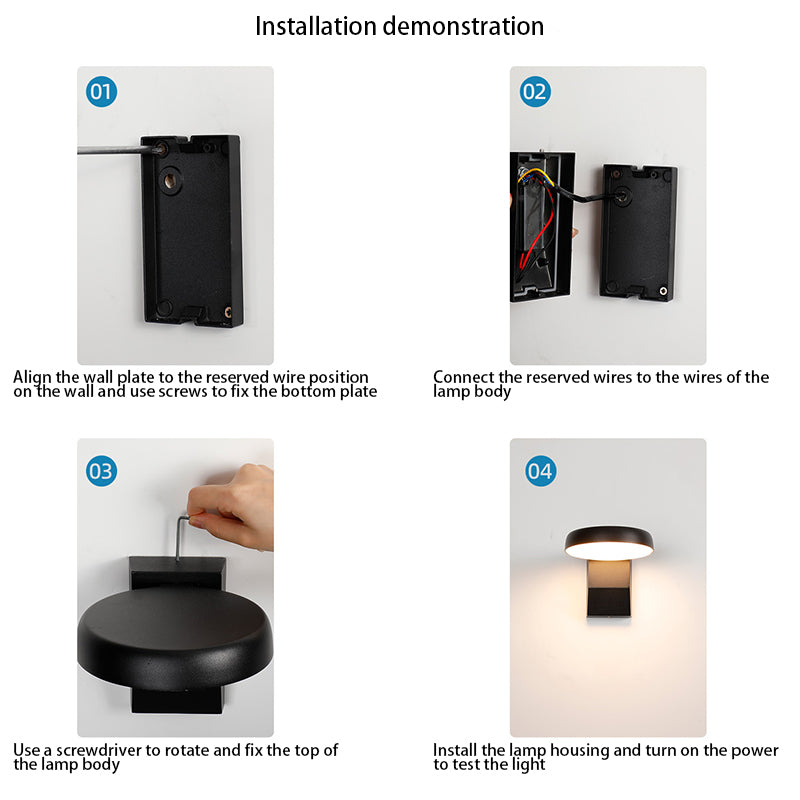 Minimalist Square Aluminum Rotatable LED Wall Sconce