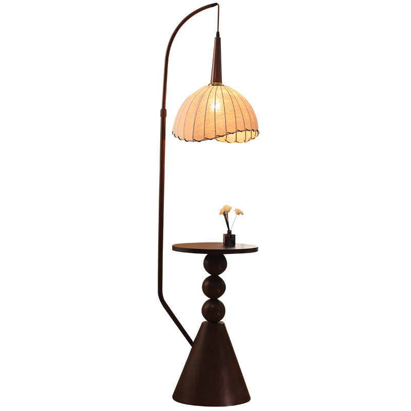 Contemporary Round Fabric Floor Lamp