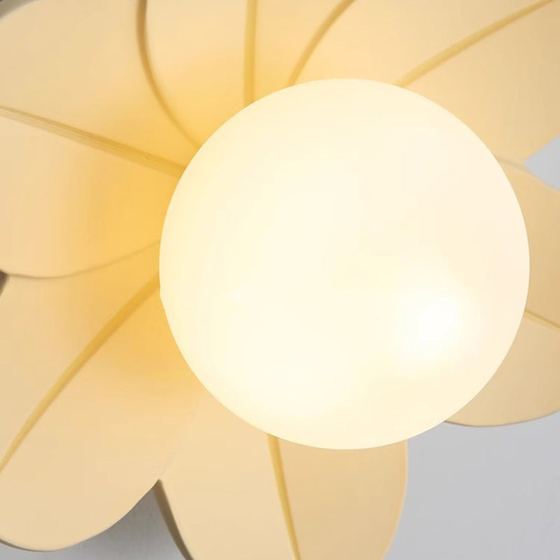 Nordic Flower Resin Semi-Flush Ceiling Light