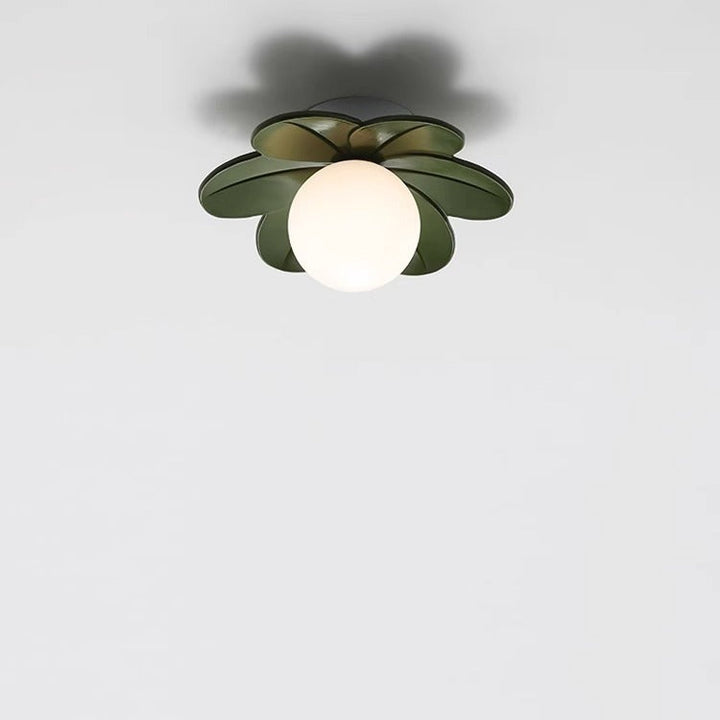 Nordic Flower Resin Semi-Flush Ceiling Light