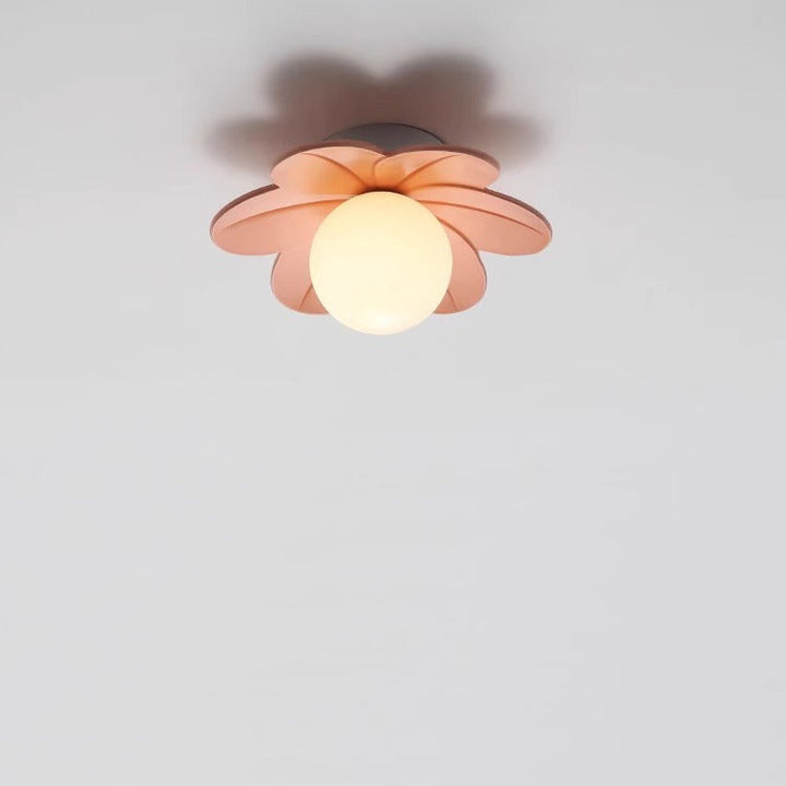 Nordic Flower Resin Semi-Flush Ceiling Light