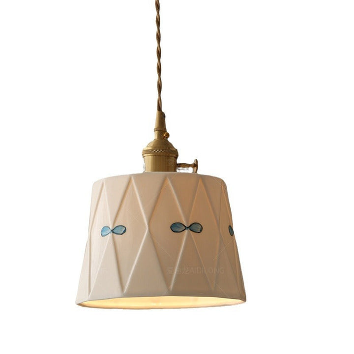 Traditional Cylinder Ceramic Pendant Light