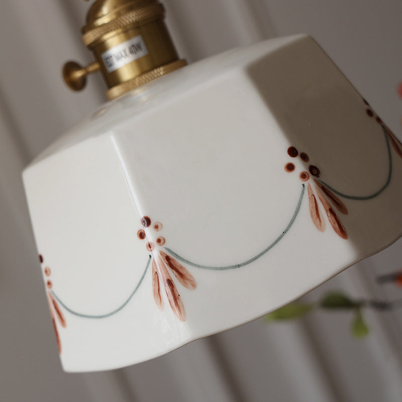 Traditional Cylinder Ceramic Pendant Light