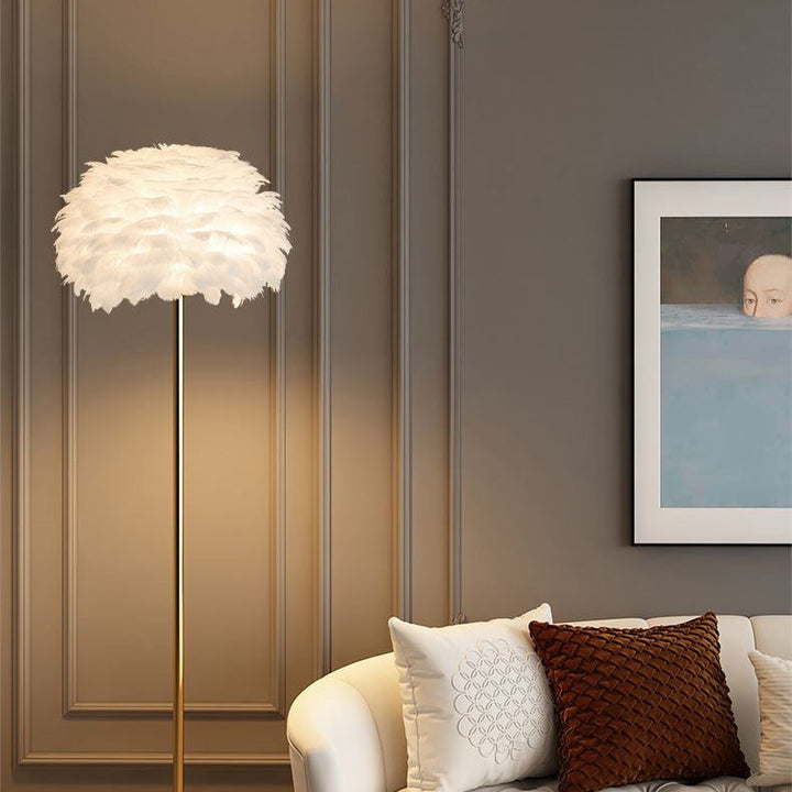 Contemporary Oval Crystal Floor Lamp