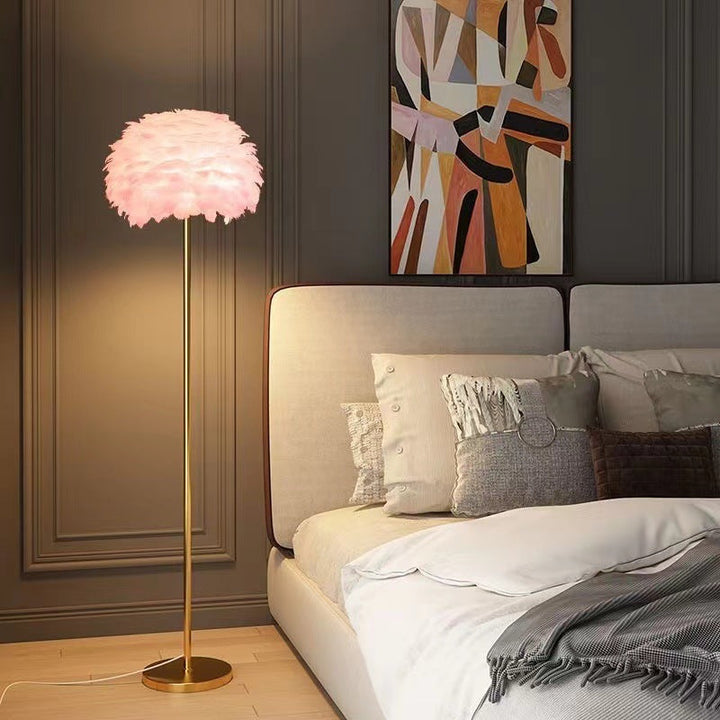 Contemporary Oval Crystal Floor Lamp