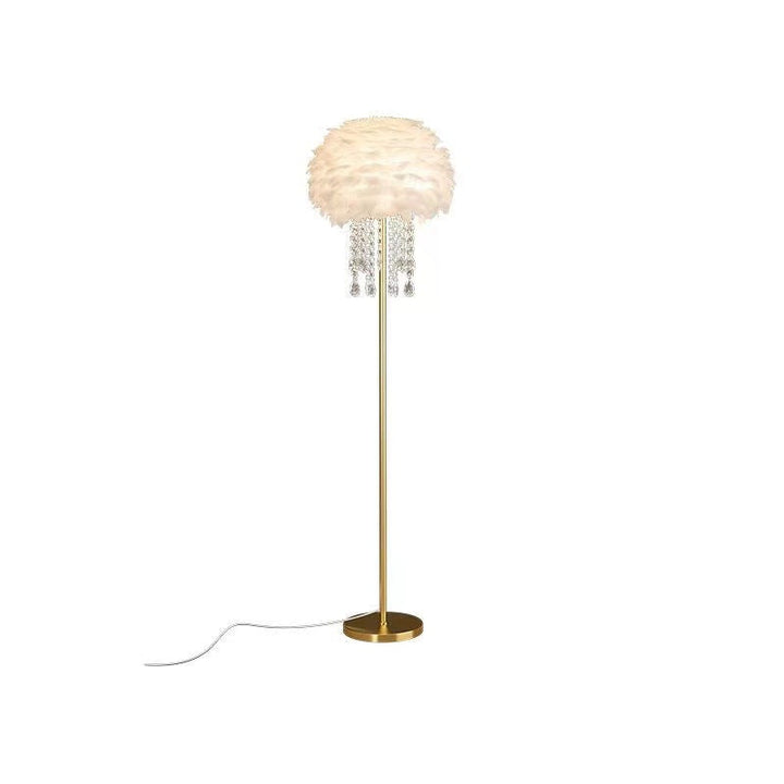 Contemporary Oval Crystal Floor Lamp