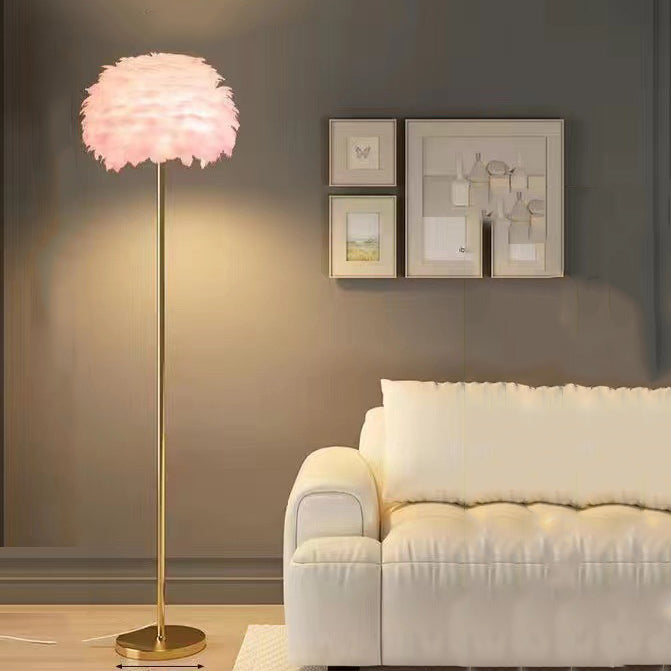 Contemporary Oval Crystal Floor Lamp