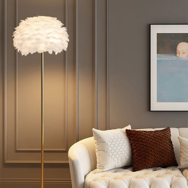 Contemporary Oval Crystal Floor Lamp