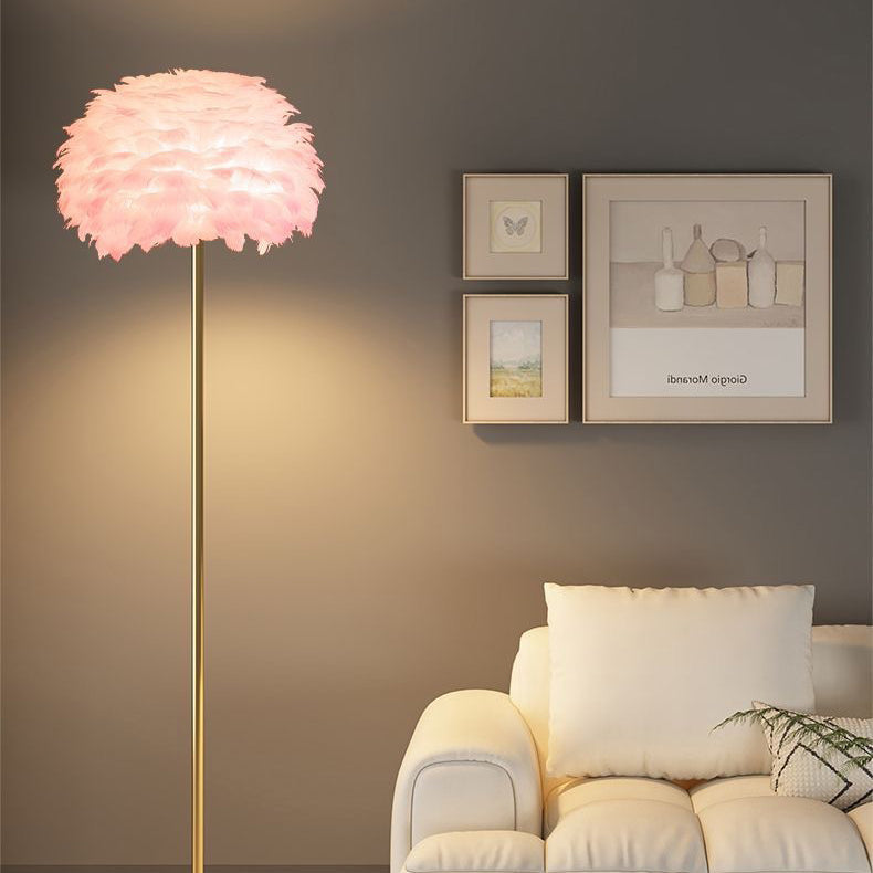 Contemporary Oval Crystal Floor Lamp