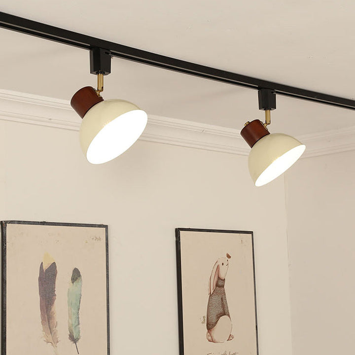 Contemporary Wood Adjustable Track Light