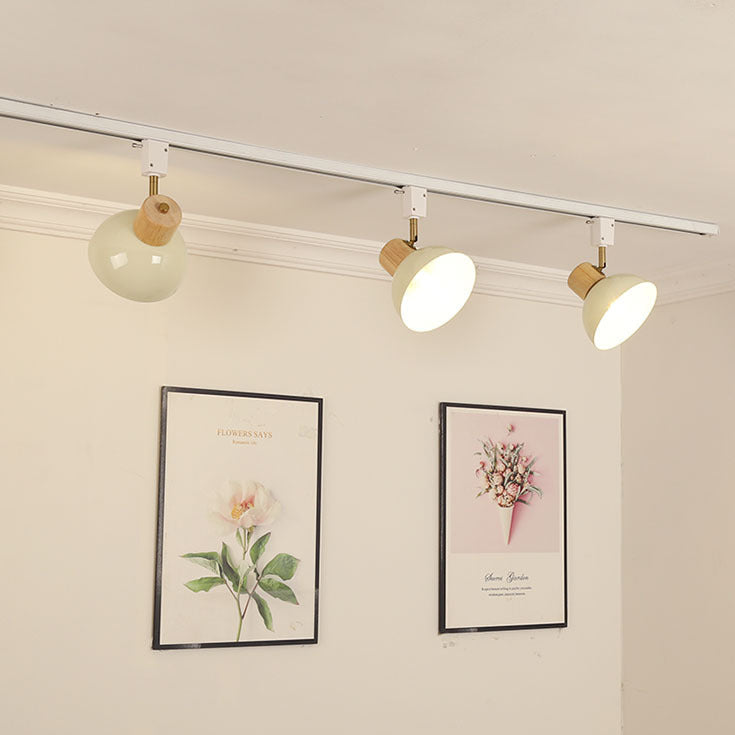 Contemporary Wood Adjustable Track Light