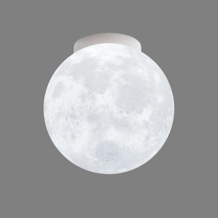 Contemporary Moon Resin Semi-Flush Ceiling Light