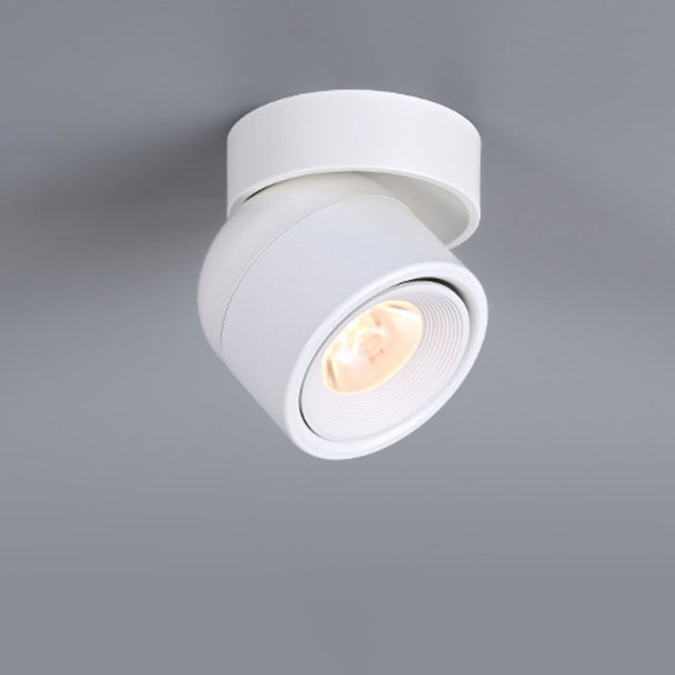 Nordic Round Aluminum LED Semi-Flush Ceiling Light