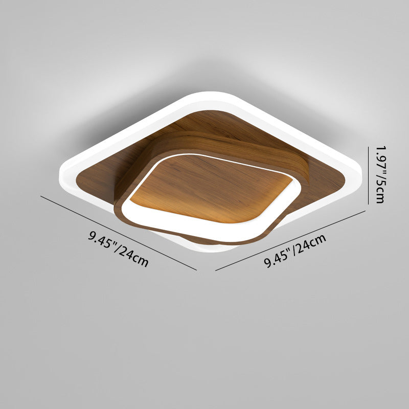 Nordic Square Acrylic LED Flush Mount Ceiling Light