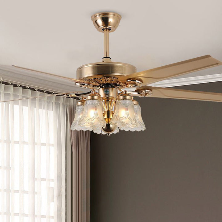 Traditional Glass 5-Light Ceiling Fan Light