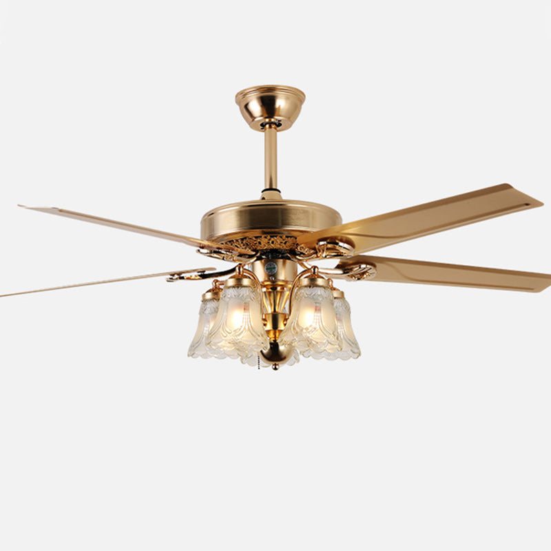 Traditional Glass 5-Light Ceiling Fan Light