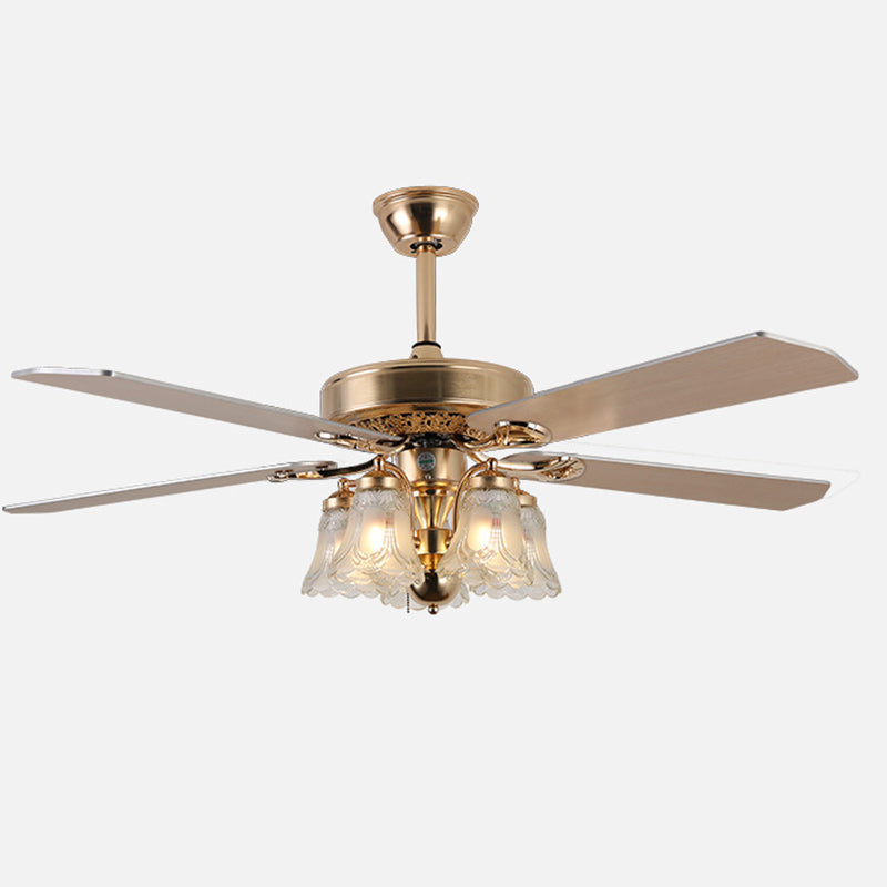 Traditional Glass 5-Light Ceiling Fan Light