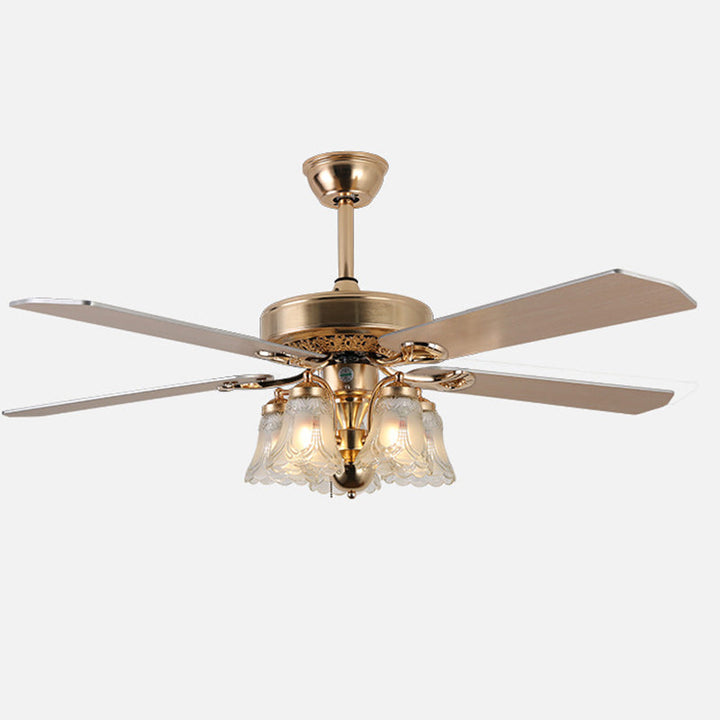 Traditional Glass 5-Light Ceiling Fan Light