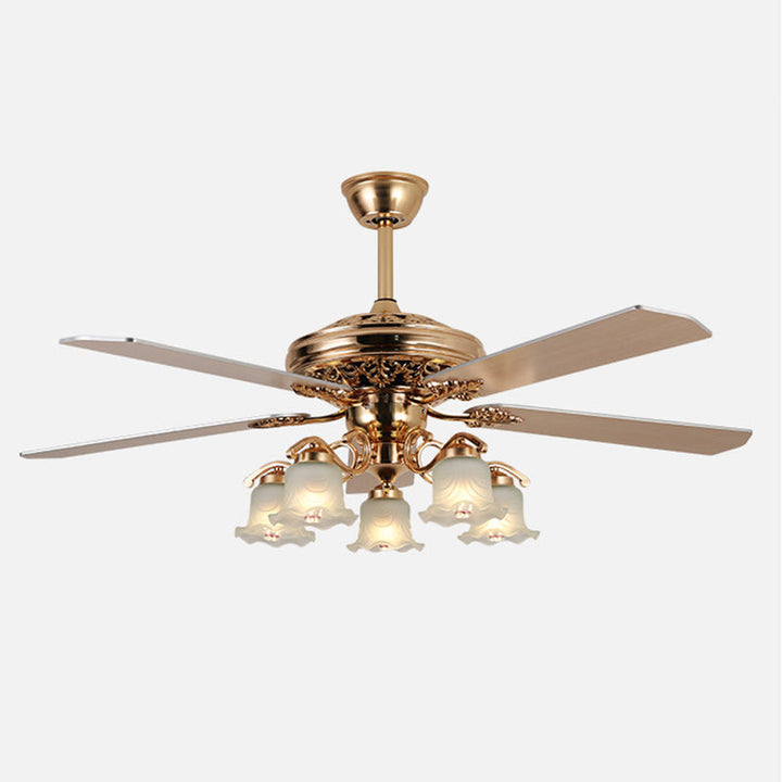 Traditional Glass 5-Light Ceiling Fan Light