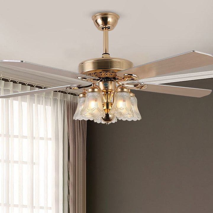 Traditional Glass 5-Light Ceiling Fan Light