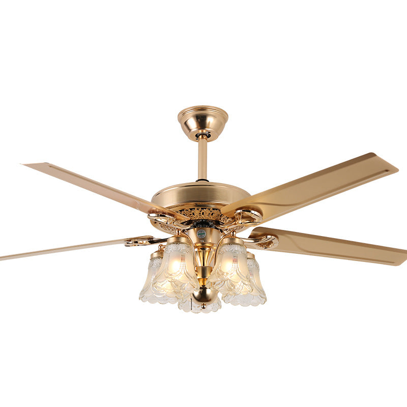 Traditional Glass 5-Light Ceiling Fan Light