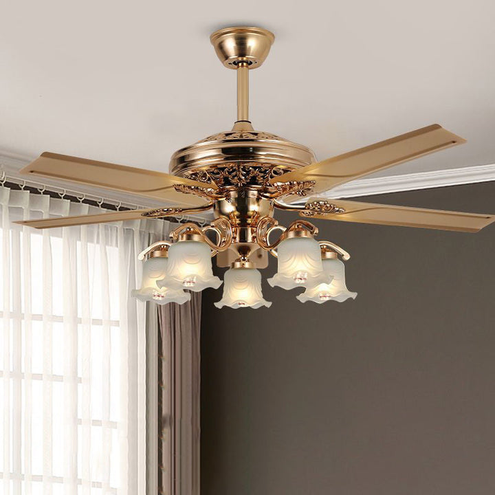 Traditional Glass 5-Light Ceiling Fan Light