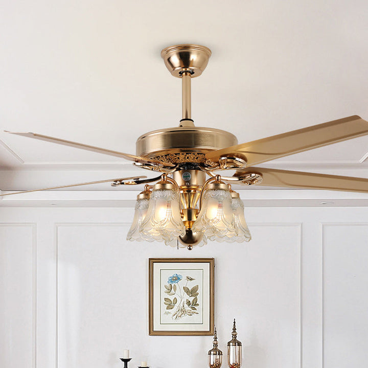 Traditional Glass 5-Light Ceiling Fan Light
